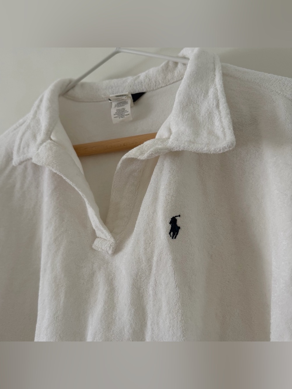 Ralph Lauren White Terry Cropped Polo Top & Shorts Set - Picture 6 of 12